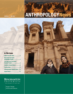 AnthropologyNews - Binghamton University