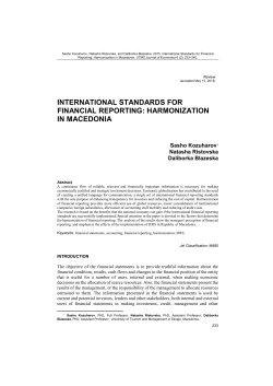 international standards for financial reporting: harmonization in