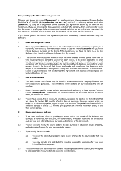 Grant and scope of Licence