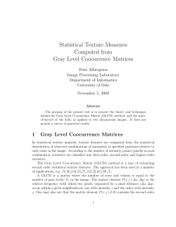 Statistical Texture Measures Computed from Gray Level