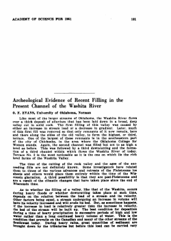 Archeological Evidence of Recent Filling in the Present Channel of