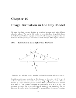 Image Formation in the Ray Model