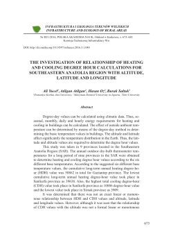 the investigation of relationship of heating and cooling degree hour