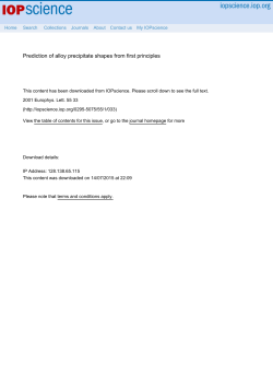 Prediction of alloy precipitate shapes from first principles