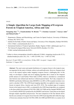 A Simple Algorithm for Large-Scale Mapping of Evergreen Forests in