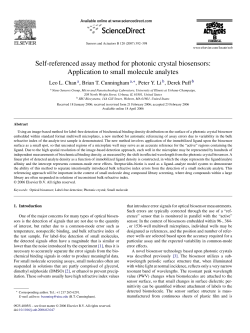 Self-referenced assay method for photonic crystal biosensors