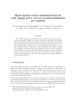 high&ndash;resolution observations of low&ndash;frequency jovian radio