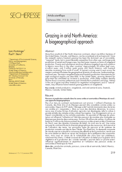 Grazing in arid North America: A