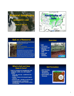 Chapter 18 - Geography of Soils