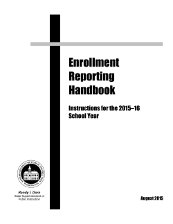 2015-16 Enrollment Reporting Handbook
