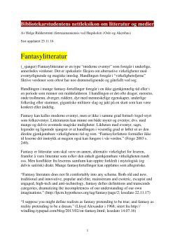 Fantasylitteratur