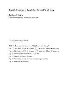 Crystal structures of dipeptides: the head-to-tail story