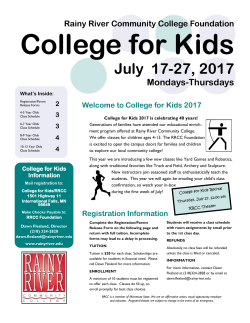 July 17-27, 2017 - Rainy River Community College