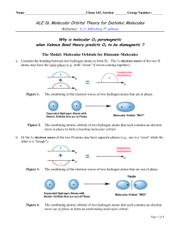 ALE 16. Molecular Orbital Theory for Diatomic Molecules