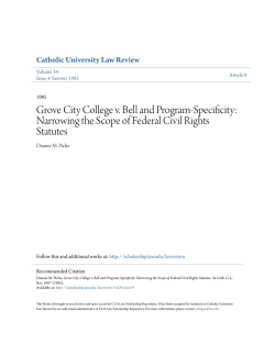 Grove City College v. Bell and Program-Specificity