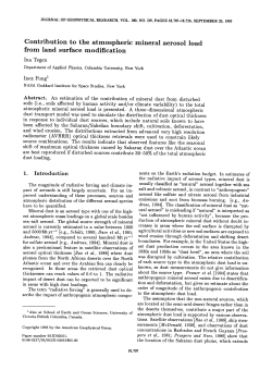 Contribution to the atmospheric mineral aerosol load from land