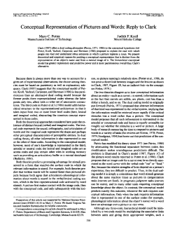 Conceptual Representation of Pictures and Words: Reply to Clark
