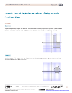 Lesson 9: Determining Perimeter and Area of Polygons