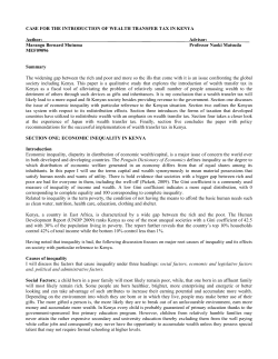 case for the introduction of wealth transfer tax in kenya