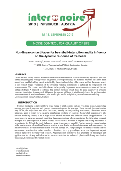 Non-linear contact forces for beam/ball-interaction and