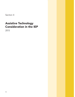 Assistive Technology Consideration in the IEP