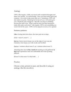 Analogy Sentence patterns