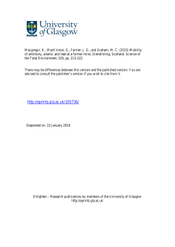 Mobility of antimony MacGregor et al 2015