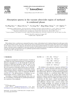 Absorption spectra in the vacuum ultraviolet region of methanol in