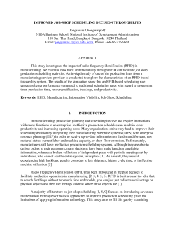 Improved Job-Shop Scheduling Decision Through RFID