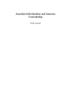 Anarchist Individualism and Amorous Comradeship