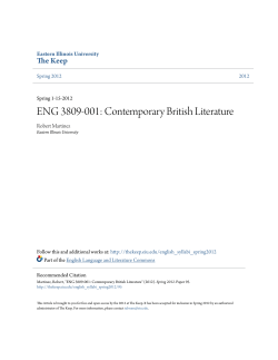 ENG 3809-001: Contemporary British Literature - The Keep