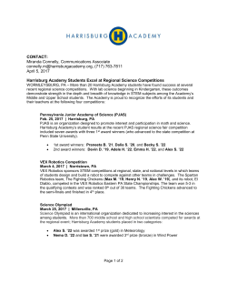 Harrisburg Academy Students Excel at Regional Science