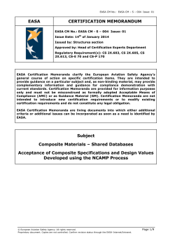 EASA Certification Memorandum CM-S-004