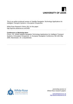 Satellite Navigation Technology Applications for Intelligent Transport