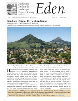 San Luis Obispo: City as Landscape