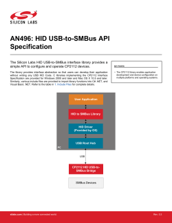 AN496: HID USB-to-SMBus API Specification