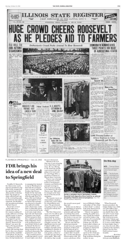 FDR brings his idea of a new deal to Springfield