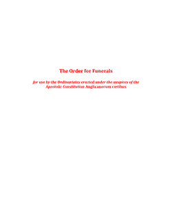 The Order for Funerals