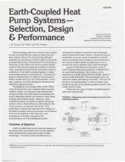 Earth-Coupled Heat Pump Systems