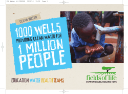 providing clean water for