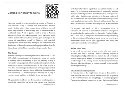 Coming to Norway to work?