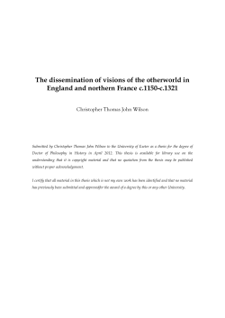 The dissemination of visions of the otherworld in thirteenth