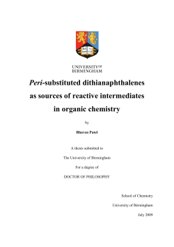 Peri-substituted dithianaphthalenes as sources of reactive