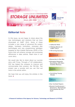 Storage Unlimited, Jan 2014