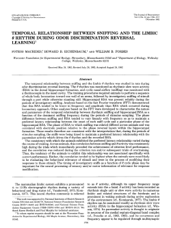 temporal relationship between sniffing and the limbic 8