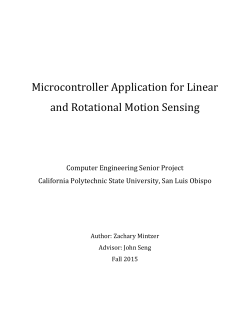 Microcontroller Application for Linear and Rotational Motion Sensing