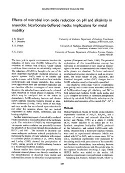 Effects of microbial iron oxide reduction on pH and alkalinity in