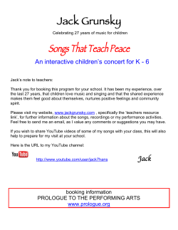 sttp lyrics activities #3July 5 - Prologue to the Performing Arts