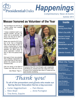Summer 2015 Newsletter ()