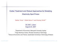 Outlier Treatment and Robust Approaches for Modeling Electricity